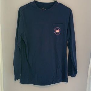 Navy and pink southern tide long sleeve t-shirt